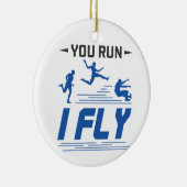 Track and Field Long Jump You 走 Fly セラミックオーナメント (右)