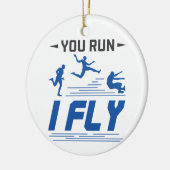 Track and Field Long Jump You 走 Fly セラミックオーナメント (左)
