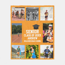 Track And Field Senior Night Graduation Graduation フリースブランケット