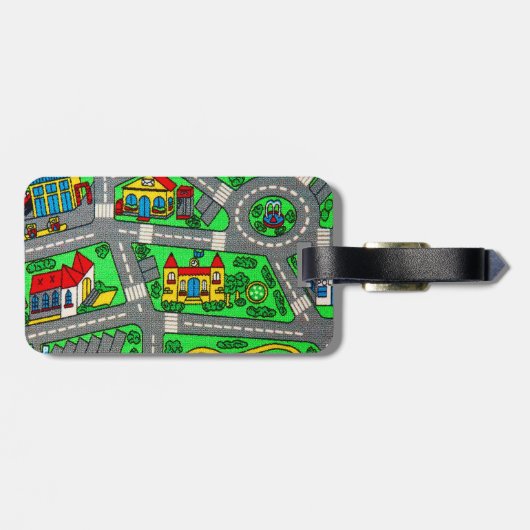  Track carpet Car Road Nostalgic, 90s nostalgia ラゲッジタグ (裏面横)