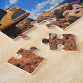 Trackhoe Excavator ジグソーパズル (側面)