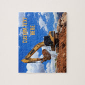 Trackhoe Excavator ジグソーパズル (縦)