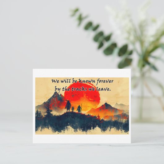 Tracks We Leave Behind - Design 1 ポストカード (スタンド正面)