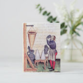 Tractatus de Herbisから砂糖シロップを作る ポストカード (スタンド正面)