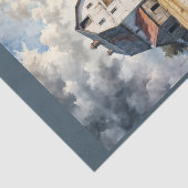 Tractor and barn in rural landscape 薄葉紙 (詳細)