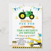 Tractor and construction joint party invitation 招待状 (正面)