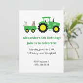 Tractor Birthday Invitation • Editable Invite 招待状 (スタンド正面)