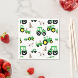 Tractor Birthday Party Napkins Farm Theme スタンダードカクテルナプキン