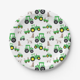 Tractor Birthday Party Plates Farm Theme ペーパープレート
