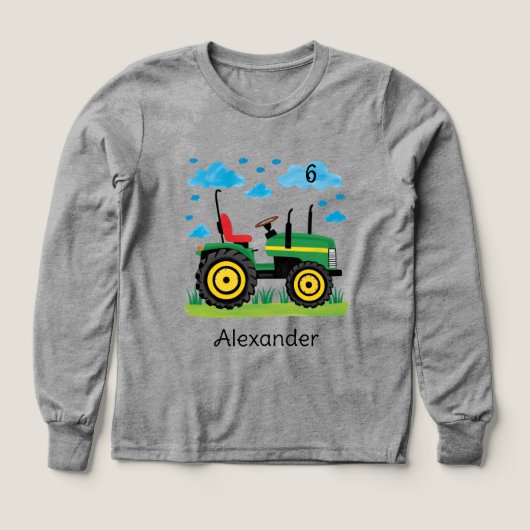 Tractor birthday, tractor for boy, green tractor (デザイン正面)