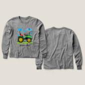 Tractor birthday, tractor for boy, green tractor (デザイン 正面&背面)