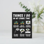 Tractor Boy Funny Farming Tractors ポストカード (スタンド正面)