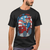 Tractor Critters Uncle Sam Driving a Tractor Tシャツ (正面)