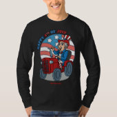 Tractor Critters Uncle Sam Driving a Tractor Tシャツ (正面)