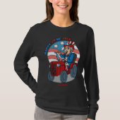 Tractor Critters Uncle Sam Driving a Tractor Tシャツ (正面)