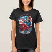 Tractor Critters Uncle Sam Driving a Tractor Tシャツ (正面)