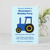 Tractor Design Personalised Birthday Party 招待状 (スタンド正面)