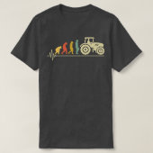 Tractor Driver Evolution Agriculture Farmer Fields Tシャツ (デザイン正面)