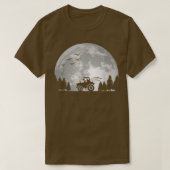 Tractor Driver  Farming Agriculture  Moon  Funny F Tシャツ (デザイン正面)