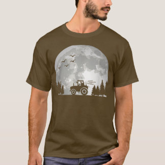Tractor Driver  Farming Agriculture  Moon  Funny F Tシャツ