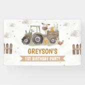 Tractor Farm Birthday Party Animals Barn 横断幕 (横)