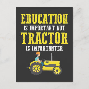 Tractor Farm Trucker Education Important Farming ポストカード