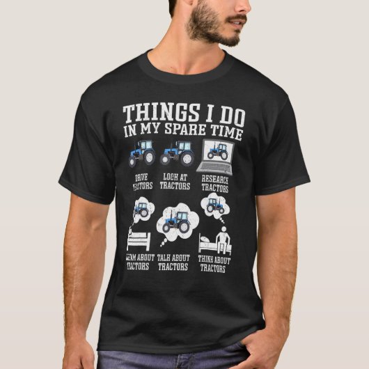Tractor Farmer   Things I Do In My Spare Time Vint Tシャツ (正面)