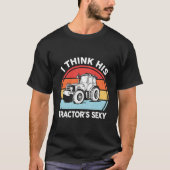 Tractor- I Think His Tractor'S Farmer Tシャツ (正面)