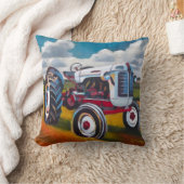 Tractor Painting - Gift for Tractor Enthusiasts クッション (ブランケット)