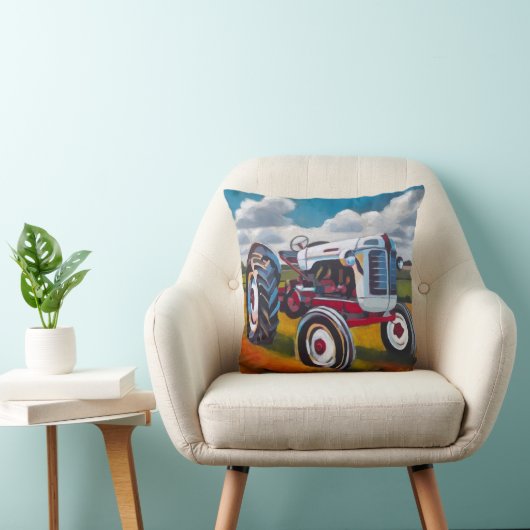 Tractor Painting - Gift for Tractor Enthusiasts クッション (椅子)