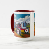 Tractor Painting - Gift for Tractor Enthusiasts マグカップ (正面左)