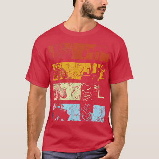 Tractor Retro Tractor Vintage Farmer Farmer Tracto Tシャツ