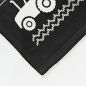 Tractor Ugly Christmas Tree Holiday Funny Xmas Boy フリースブランケット (角)