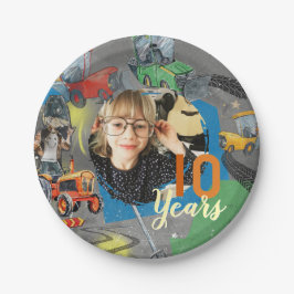 Tractors Birthday 10 Years ペーパープレート