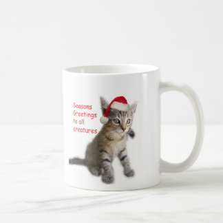 Tracyの子猫、季節のごあいさつ コーヒーマグカップ