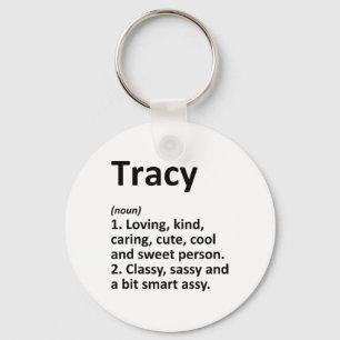 Tracyの定義 パーソナライズド 名前 楽しい 誕生日 キーホルダー