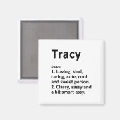Tracyの定義 パーソナライズド 名前 楽しい 誕生日 マグネット (正面/裏面)