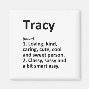 Tracyの定義 パーソナライズド 名前 楽しい 誕生日 マグネット