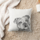 Tracyの石によるかわいいイギリスのブルドッグのクッション クッション (ブランケット)