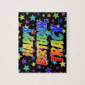 「TRACY」名、おもしろい「ハッピーバースデー」 ジグソーパズル (縦)