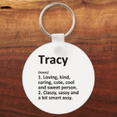 Tracy Definition Personalized Name Funny Birthday  キーホルダー (正面)
