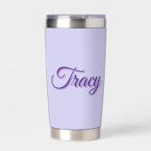 Tracy Girls Name In Purple, 保温保冷タンブラー (正面)
