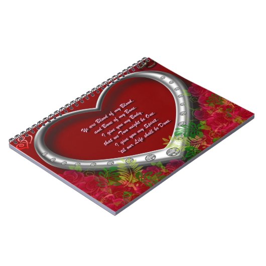 Trad。 スコット愛誓約: 私の血の血-花柄 ノートブック (左側)