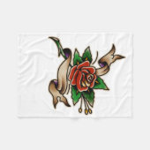 Trad Tattoo 005 ステッカー フリースブランケット (正面(横))