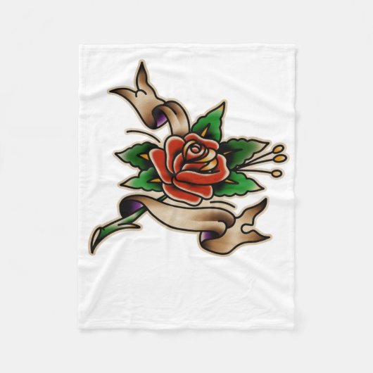 Trad Tattoo 005 ステッカー フリースブランケット (正面)