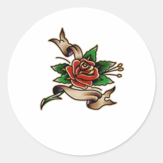 Trad Tattoo 005 Sticker  ラウンドシール (正面)