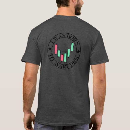 Trade Design | 強気のチャートパターン | ピップス Tシャツ (裏面)