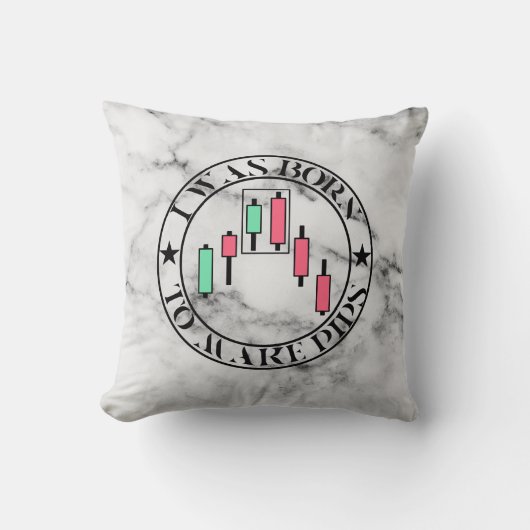 Trade Design | Bearish pattern Marble | Pips クッション (正面)