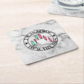 Trade Design | Bearish pattern Marble | Pips スクエアペーパーコースター (アングル)