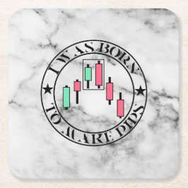 Trade Design | Bearish pattern Marble | Pips スクエアペーパーコースター